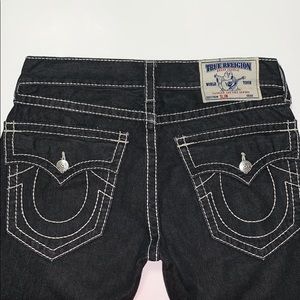 Men’s Black/White Stitched True Religion Jeans